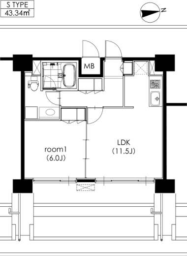 Sタイプ　間取り図