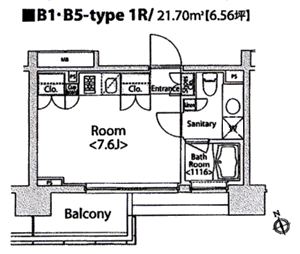 B5タイプ　間取り図