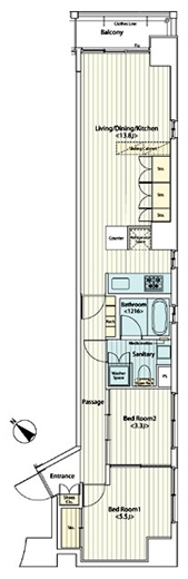 Lタイプ　間取り図