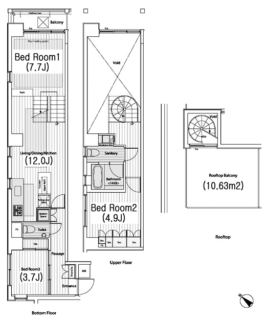 Wタイプ　間取り図