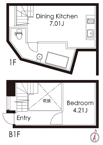 104号室　間取り図