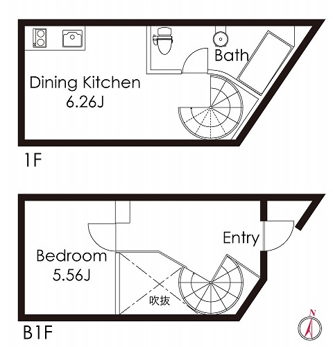 106号室　間取り図