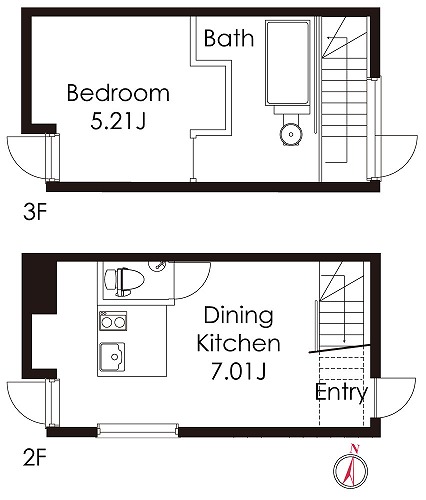 204号室　間取り図