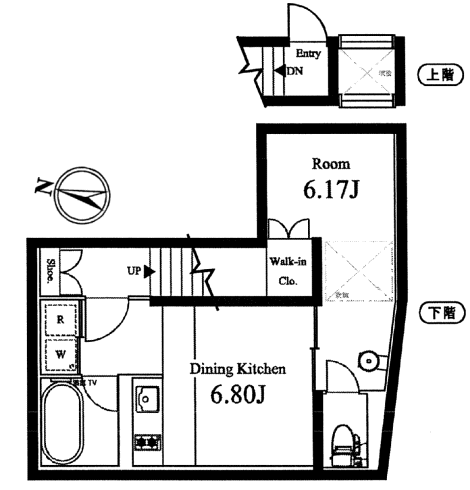 102号室　間取り図