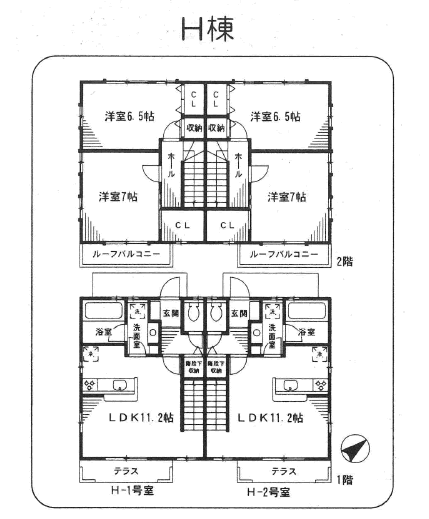 間取り図　H棟