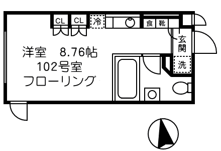 オーキッドハウスD6　102号室