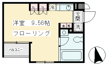 205号室　間取り図