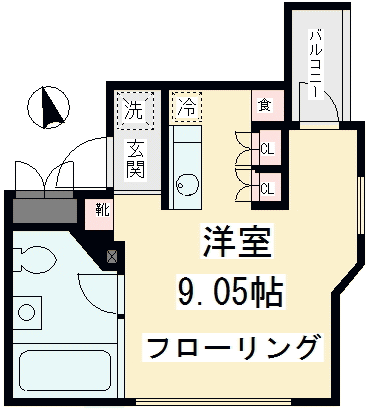 204号室　間取り図