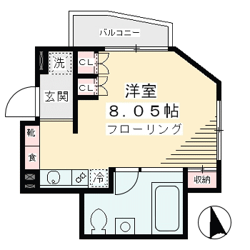 205号室　間取り図