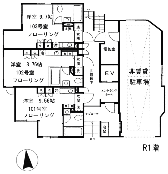 R1階　平面図