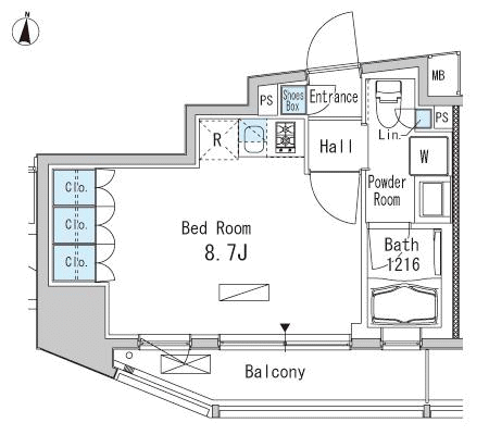 Aタイプ　1R　25.13ｍ2