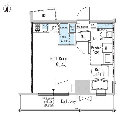 Cタイプ　1R　25.71ｍ2