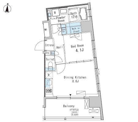 Dタイプ　1DK　34.85ｍ2