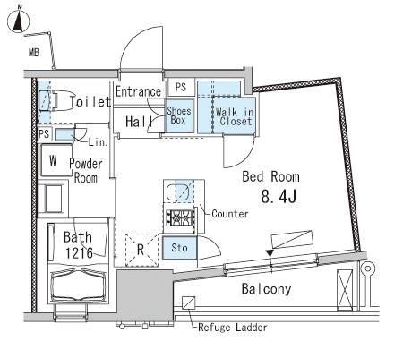 Lタイプ　1R　25.39ｍ2