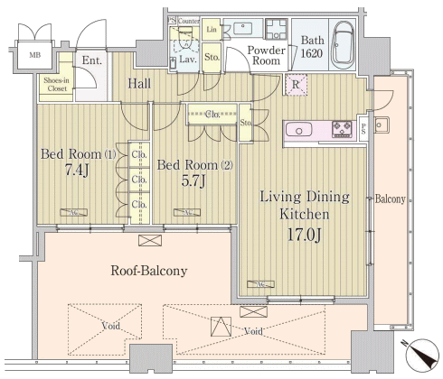 Hタイプ間取り図