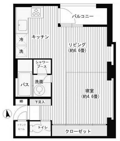 FW号室　間取り図