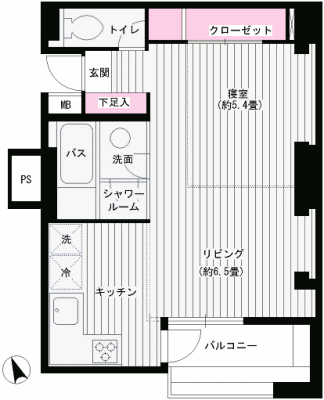 BS号室　間取り図