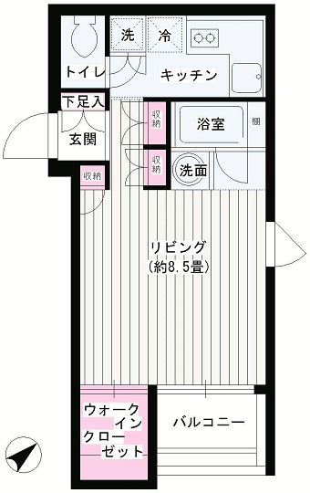 CE号室　間取り図