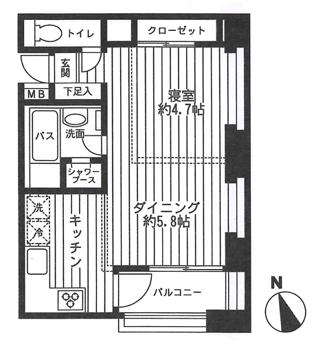 DS号室　間取り図