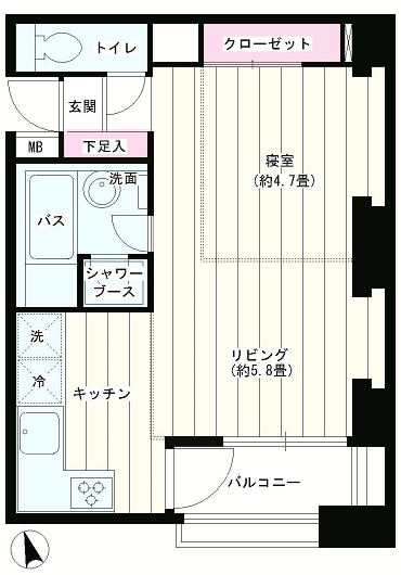 FW号室　間取り図