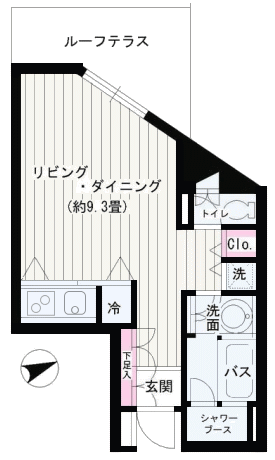 BW号室　間取り図