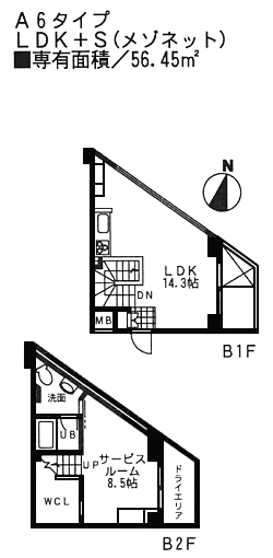 A6タイプ間取り図