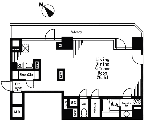 Jタイプ　1R　68.34ｍ2