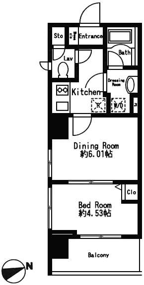 1D・Kタイプ　間取り図