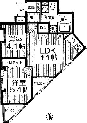 Nタイプ　間取り図