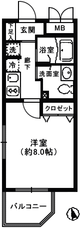 H’タイプ　間取り図