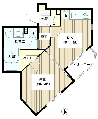 Lタイプ　間取り図