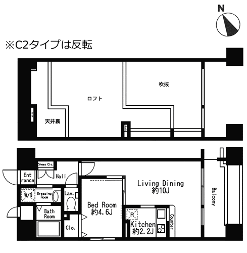 1LDK+ロフト　39.71ｍ2