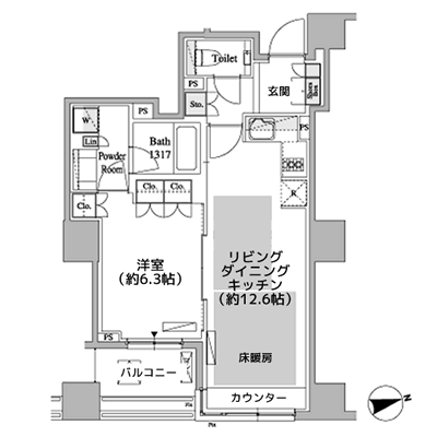 E1タイプ　間取り図