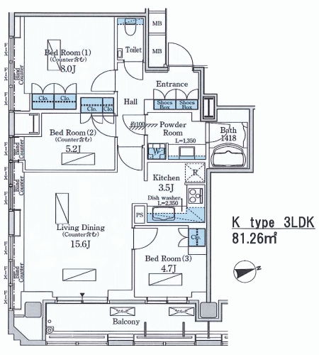 Kタイプ　間取り図