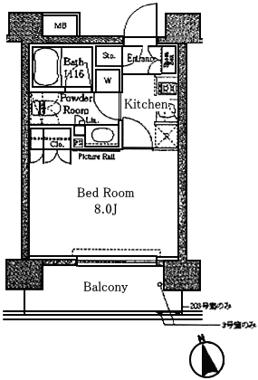 WEST　Dタイプ間取り図