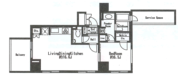 1L-Eタイプ　間取り図