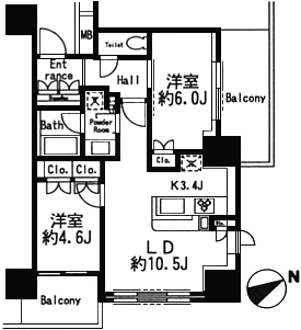 H1タイプ　間取り図