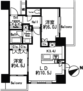 H2タイプ　間取り図