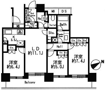 L1タイプ　間取り図