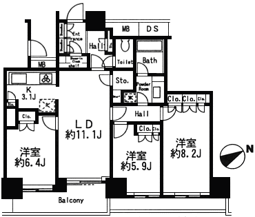 L2タイプ　間取り図