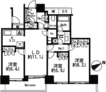 L3タイプ　間取り図