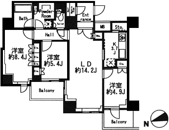 R1タイプ　間取り図