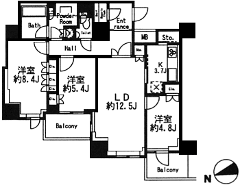 R2タイプ　間取り図