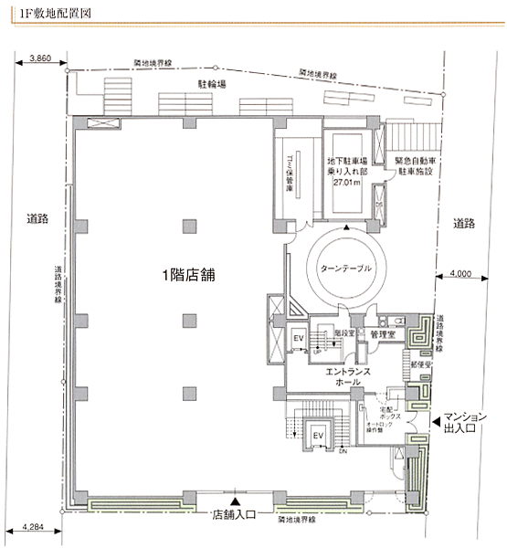 1階敷地配置図