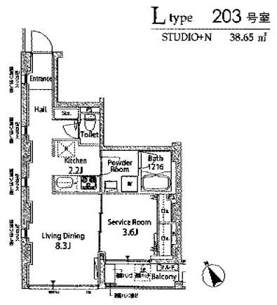 Lタイプ　間取り図