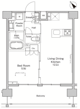 K1タイプ間取り図