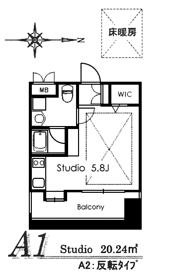 A1タイプ Studio 20.247m2
