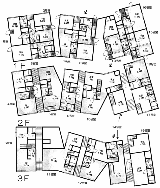 各階　平面図