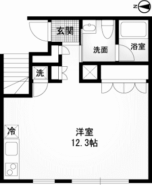 101号室　間取り図