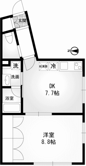 201号室　間取り図